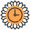 Clock Flower Decoration Icon