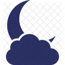 Cloud Crescent Moon Icon