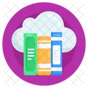 Cloud Bucher Cloud Bibliothek Cloud Notizbucher Symbol