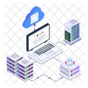 Cloud Data Hosting Cloud Databases Cloud Computing Icon