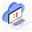 Cloud Data Transfer Cloud Uploading Cloud Downloading Icon