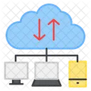 Cloud Data Transmission Cloud Data Exchange Cloud Data Rotation Icône