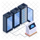 Database Servers Data Centers Cloud Databases Icon