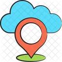 Cloud Location Gps Icon