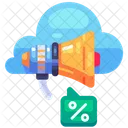 Cloud Marketing  Icon