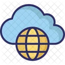 Cloud Network Worldwide Network Global Communication Icon