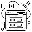 Cloud Server Dataserver Database Icon