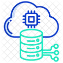 Cloud Server Cloud Database Cloud Network Icon