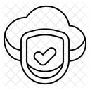 Cloud Shield Approved Cloud Security Cloud Computing Icon