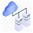 Cloud Servers Cloud Storage Cloud Data Icon