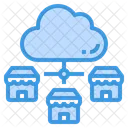 Cloud Network Database Icon