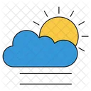 Cloudy Weather Sun Icon