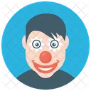 White Clown Whiteface Clown Circus Joker Icon