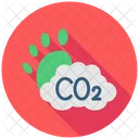 CO 2 Fussabdruck Treibhausgase Emissionen Symbol