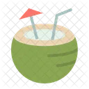 Coconut Water Vacation Icon