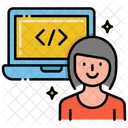 Coder Woman Coder Programmer Icon