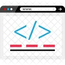 Codigo Web Desarrollo Icono