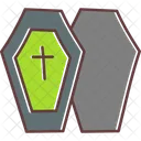 Coffin Casket Cross Icon