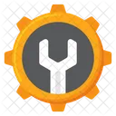 Cog And Wrench  Icon