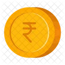 Flat Coin Rupee Symbol