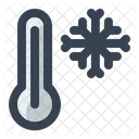 Cold Temperature Thermometer Icon