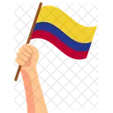 Colombia Hand Holding Nation Symbol Icon