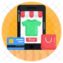 Compras Electronicas Compras En Linea Compras Moviles Icono