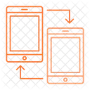 Moviles Telefonos Intercambio De Datos Icono