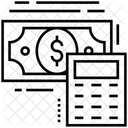 Calcul De Largent Impot Banque Icône
