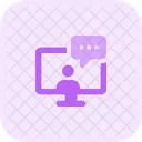 Computer Chatting  Icon