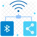 Comunicacion Bluetooth Compartir Icono