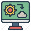 Nuvem Configuracao Monitor Ícone