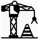 타워 크레인 중장비 크레인 기계 아이콘