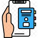 Contacts Hand Holding Phone Address Book Icon