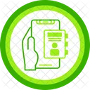 Contacts Hand Holding Phone Address Book Icon