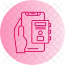 Contacts Hand Holding Phone Address Book Icon