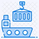 Container Loading Maritime Sea Freight Icon