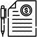 Contract Invoice Payment Icon