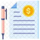 Contract Invoice Payment Icon