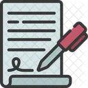 Contract Letter  Icon