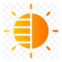 Contrast Brightness Sun Icon