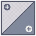 Contrast Half Square Icon