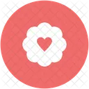 Cookie Heart Sign Icon