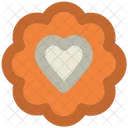 Cookie Heart Sign Icon