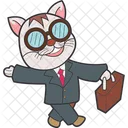 Business Cat Icon