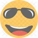 Cool Sunglasses Happy Icon