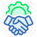 Cooperation Deal Handshake Icon