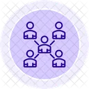 Coordinated Effort Line Icon Icon