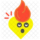 Corazon De Fuego Fuego Llama Icono