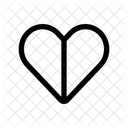 Corazon A La Mitad Diseno Formas Icono